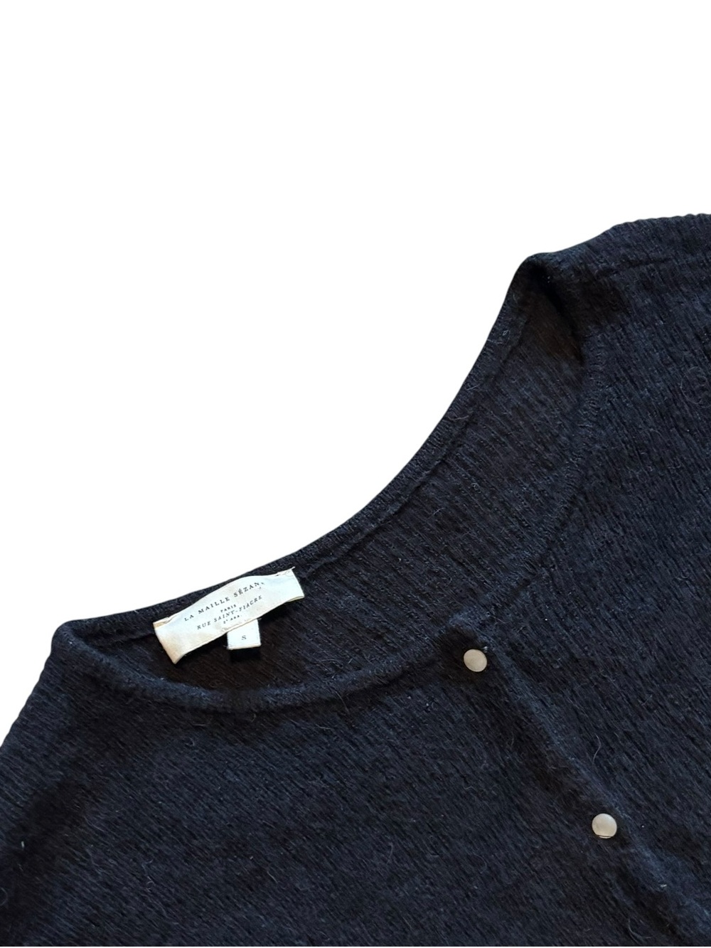 Sezane Gaspard Super Kid Mohair Blend Cardigan Women’s Size Small In black - Picture 5 of 8